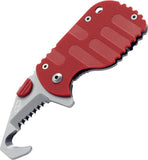 Boker Plus Red Rescom Framelock Cutting Hook AUS-8 Nylon Folding Knife