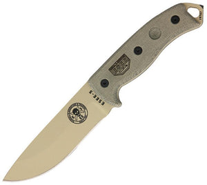 ESEE Model 5 Survival Fixed Desert Tan Blade OD Green Handle Knife