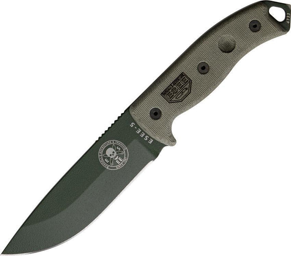 ESEE Model 5 Survival Escape Evasion Fixed OD Green Blade & Handle Knife