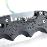 SOG Kilowatt Folding Blade Wire Stripper Black Handle Electrician Knife EL01CP