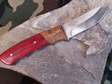 Elk Ridge Fixed Blade 8.5" Knife w/ Burlwood & Pakka Handle 130