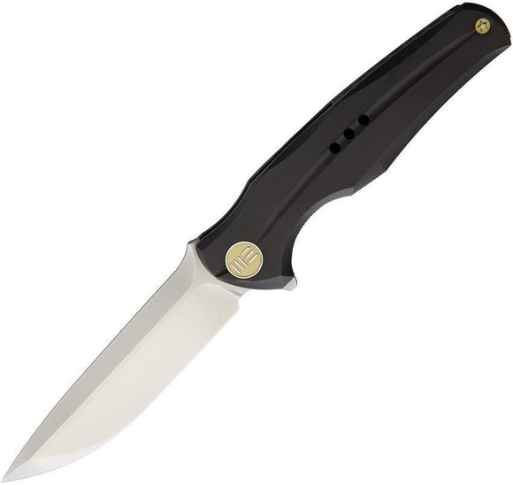 WE KNIFE Satin Flipper S35VN Ceramic Ball Black Folding Pocket Knife