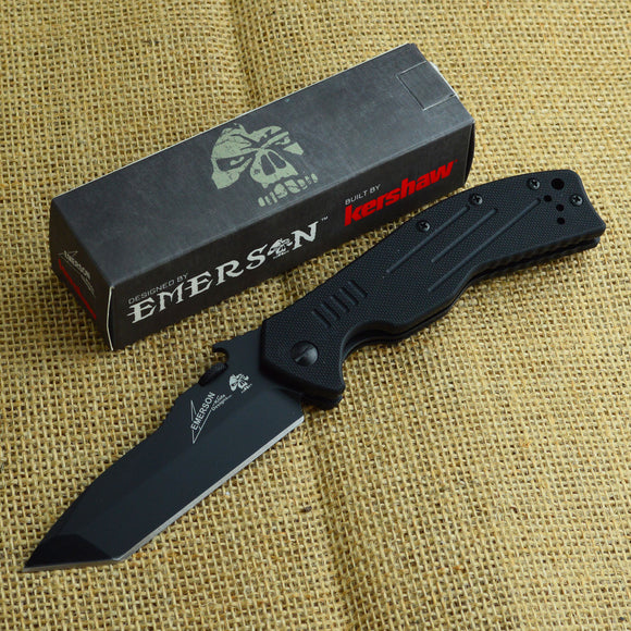 Kershaw Emerson CQC-8K Knife G10 Black Tactical Standard Folding 6044tblk