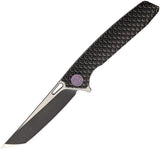 WE KNIFE CO Dragon Scale Tanto Black Titanium Framelock Folding Blade Knife