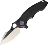 We Knife Co Framelock Black Titanium Handle Stainless Ball Bearing Knife