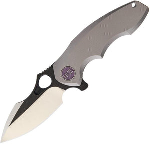 WE KNIFE CO Framelock Titanium Handle Black & Satin Folding Blade Knife