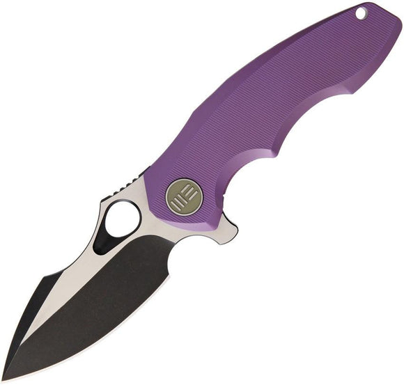 we knife purple titanium folder
