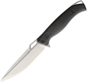 WE KNIFE 8" Fixed Black Carbon Fiber Satin Knife S35VN with Kydex Sheath - 607c
