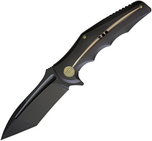 WE KNIFE CO Framelock Black SW Titanium Stainless Folding Tanto Blade Knife