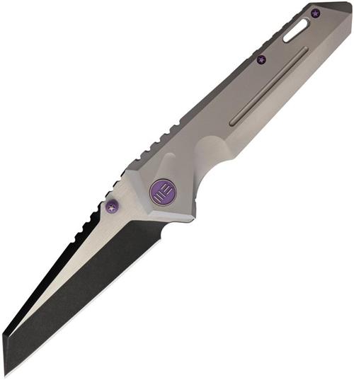 We Knives Model 609 Black & Satin S35VN Gray Titanium Handle Folding Knife