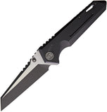 WE KNIFE 9" Reverse Tanto Framelock Black Titanium Black/Satin Folding Knife