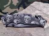 Master Folding Rescue Spring Assisted Knife - Skull Camo A001GYSC