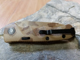 Schrade Mini Extreme Push Button Lock Desert Camo Tanto Folding Knife 60MDT