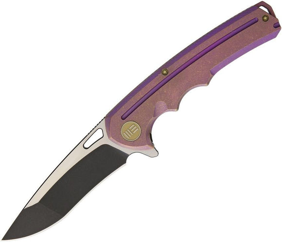 we titanium knife purple black blade