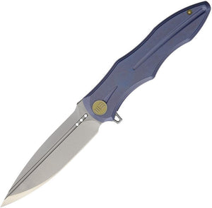 WE KNIFE Co Blue Handle Folding Knife SW Satin BOHLER M390 Blade Folder 613B