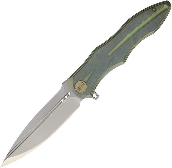 WE KNIFE Co Green Handle Folding Knife SW Satin Blade BOHLER M390 Folder