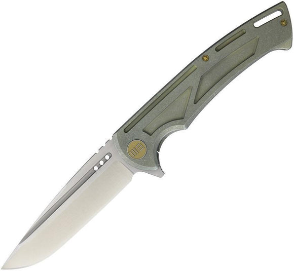 WE KNIFE Co Green Handle Folding Knife Satin Blade BOHLER M390 Folder