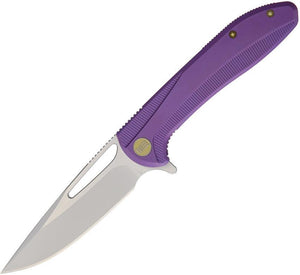 WE KNIFE CO Framelock Purple Titanium Folding Bead Blast Satin Blade Knife