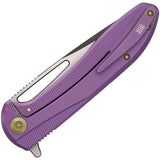 We Knife Co. Framelock Purple Titanium Folding Pocket Knife 615a