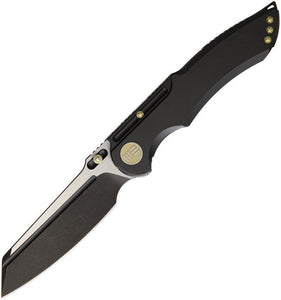 WE KNIFE CO Framelock Black Titanium Bohler M390 Folding Satin Blade Knife
