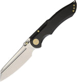 WE KNIFE CO Framelock Black Titanium Folding Stonewash & Satin Blade Knife