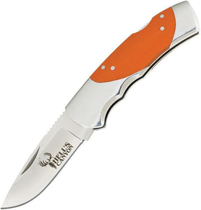 Browning Hells Canyon Lockback Orange G10 Handle Folding Drop Pt Blade Knife