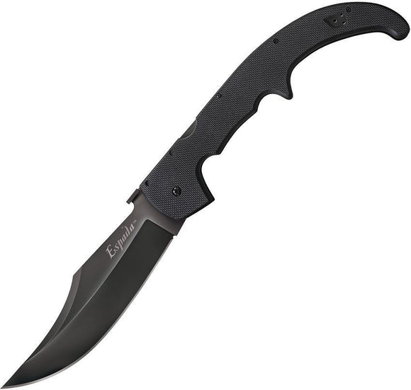 Cold Steel Extra Large Espada Lockback Folding Blade Black Handle Knife