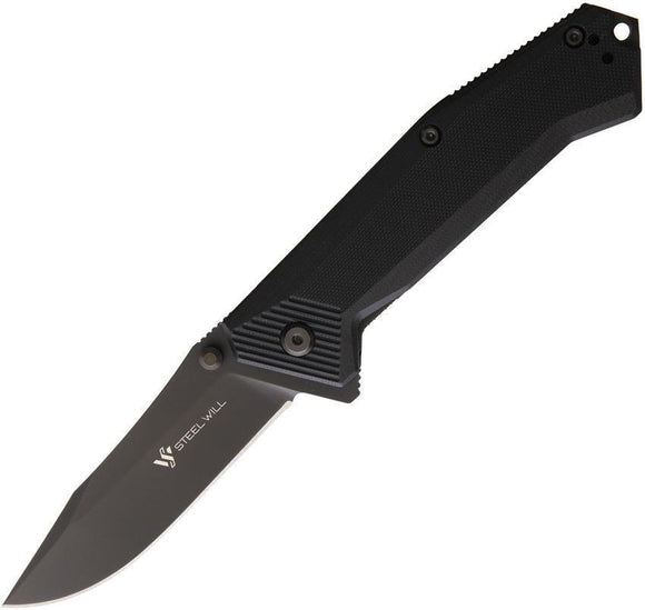 Steel Will Onrush 632 Linerlock Black Handle Folding Stainless Blade Knife