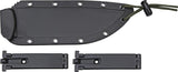 ESEE Model 6 Plain Edge Fixed Blade Black Micarta Handle Knife Sheath
