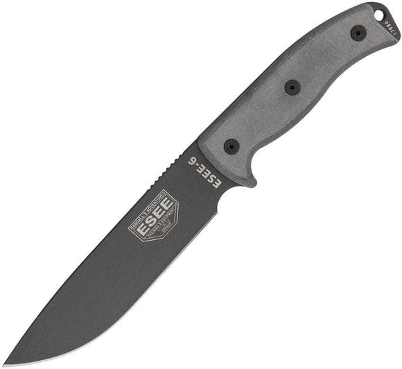 ESEE Model 6 Tactical Full Tang Fixed Blade Linen Handle Knife