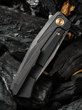 We Knife Co Ltd Gava Framelock Black Titanium Stonewashed CPM-20CV Folding Knife 2006b