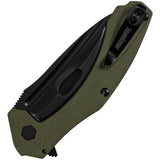 Kershaw Natrix XL Sub-Framelock OD Green Handle Black Folding Knife 7008OLBLK