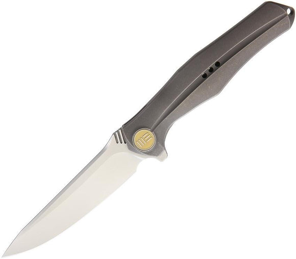 WE KNIFE Co Integral Gray Titanium Handle Boehler M390 Folding Blade Knife