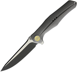 WE KNIFE CO Integral Gray Titanium Handle Bohler M390 Folding Blade Knife