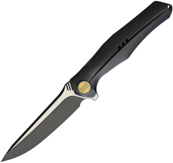 WE KNIFE CO Integral Black Titanium Handle Bohler M390 Folding Blade Knife