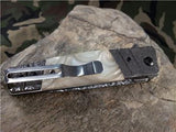 Tac Force Tactical Folding  Spring Assisted Damascus Pocket Knife Mop Pearl - 704wp