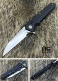 WE KNIFE Black Titanium Wharncliffe M390 Flipper Folding Pocket Knife 705E