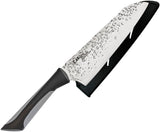 Kershaw 7" Fixed High Carbon Blade Black & Gray Kitchen Luna Santoku Knife