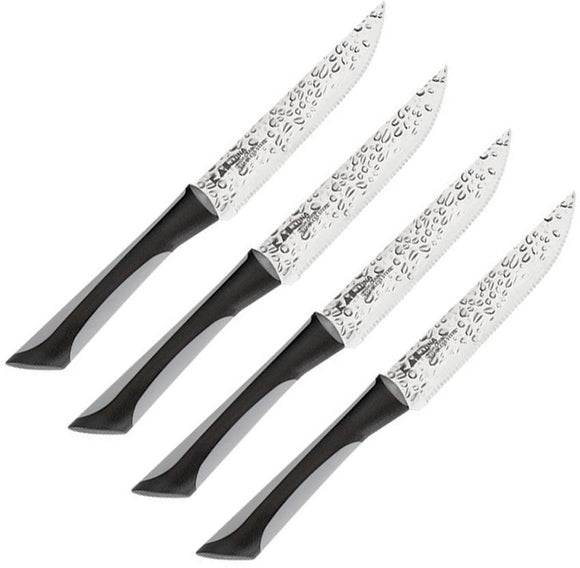 Kershaw Fixed High Carbon Blade Black Kitchen 4 Piece Luna Steak Knife Set