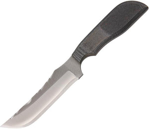 Anza Black Micarta Handle 8.75" Fixed Blade Knife w/ Leather Belt Sheath