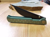 WE KNIFE Co Straight Up Green Handle Folding Knife