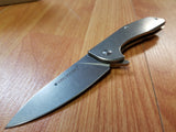 Real Steel E571 Folding Knife Flipper stonewashed blade - 7131