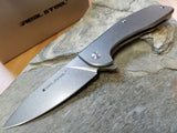 Real Steel E571 Folding Knife Flipper stonewashed blade - 7131