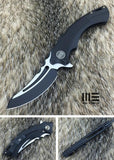 WE KNIFE CO Sea Monster Framelock Folding Blade Black Titanium Handle Knife