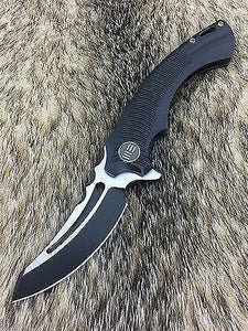 sea monsters & co WE KNIFE CO Sea Monster Framelock Folding Blade Black Titanium Handle – Atlantic Knife Company