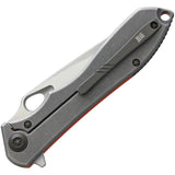 WE KNIFE CO. Ignition Framelock Folding Satin Blade Orange G10/Titanium Knife 715B