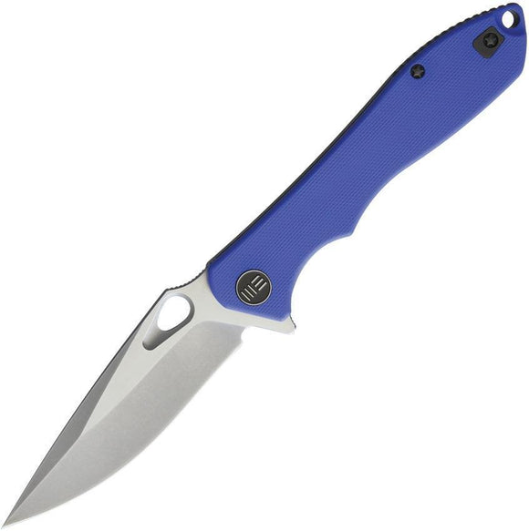WE KNIFE CO. Ignition Framelock Folding Satin Blade Blue G10 Handle Knife