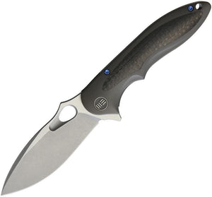 WE KNIFE CO Zephyr Framelock Gray CF Titanium Bohler M390 Folding Knife