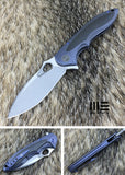 WE KNIFE CO Zephyr Blue Titanium & Carbon Fiber M390 Folding Pocket Knife