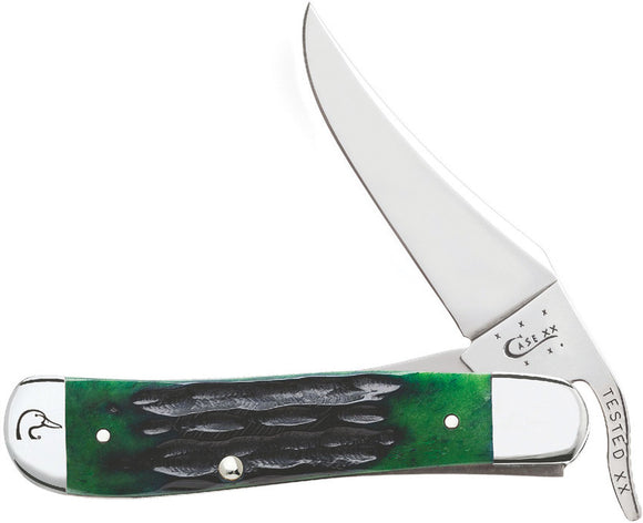 Case Cutlery Ducks Unlimited Russlock Green Folding Pocket Knife 7302